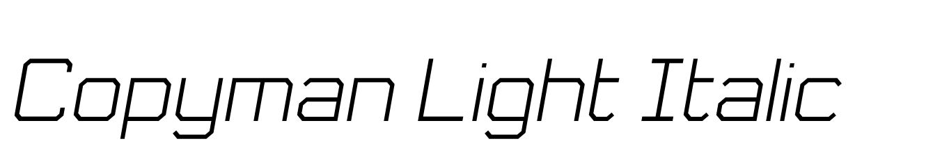 Copyman Light Italic
